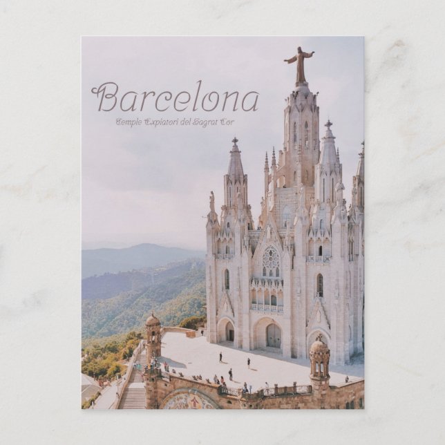 Postal Barcelona España Templo Expiatori del Sagrat Cor (Anverso)