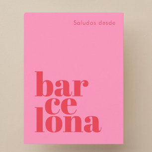 Postal Barcelona España vacaciones modernas