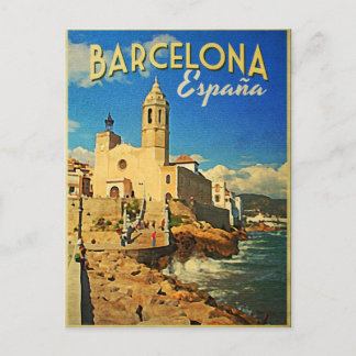 Postal Barcelona España Viajes de época