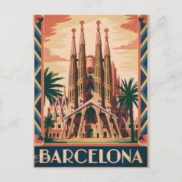Postal Barcelona España vintage