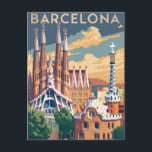 Postal Barcelona España vintage<br><div class="desc">Barcelona España vintage</div>