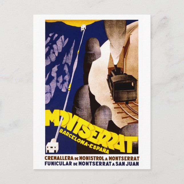 Postal Barcelona Montserrat España (Anverso)