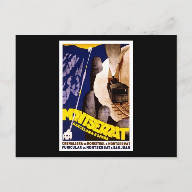 Postal Barcelona Montserrat España (Anverso)