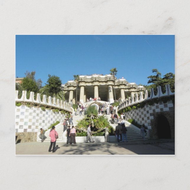 Postal Barcelona—Parc—Guell—[kan.k] (Anverso)