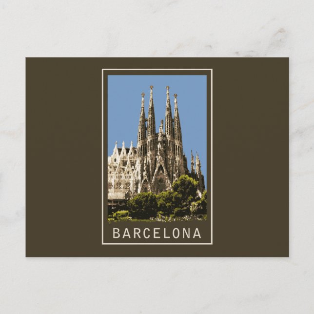 Postal Barcelona Sagrada Familia (Anverso)