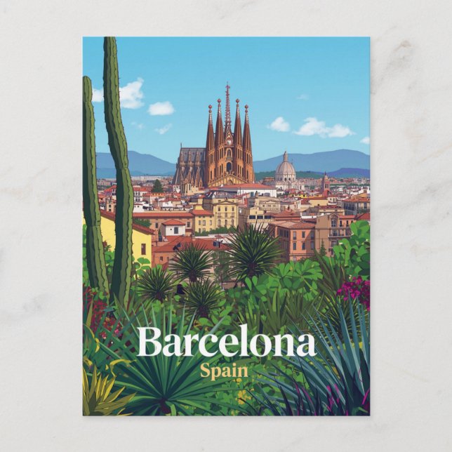 Postal Barcelona Spain Sagrada Familia City (Anverso)