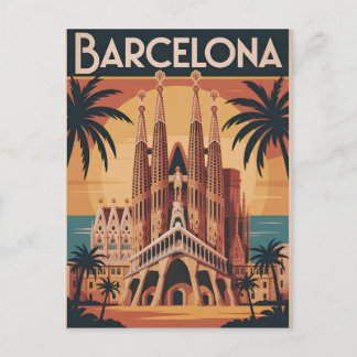 Postal Barcelona Spain vintage