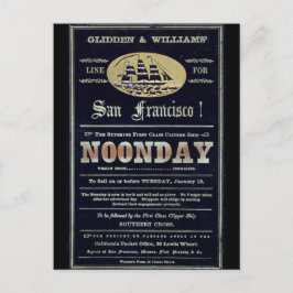 Postal Barco a vela Noonday Clipper 1900
