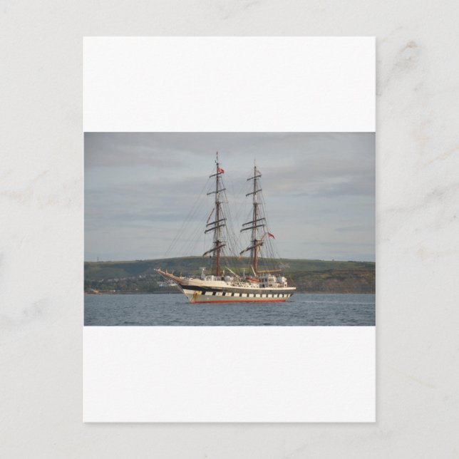 Postal Barco alto Stavros S Niarchos. (Anverso)