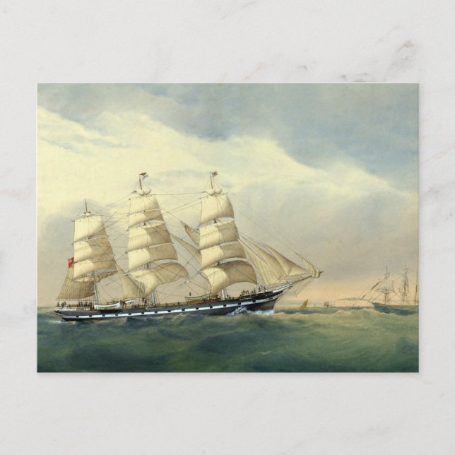 Postal Barco Clipper The Helen Pembroke 1870 (Anverso)