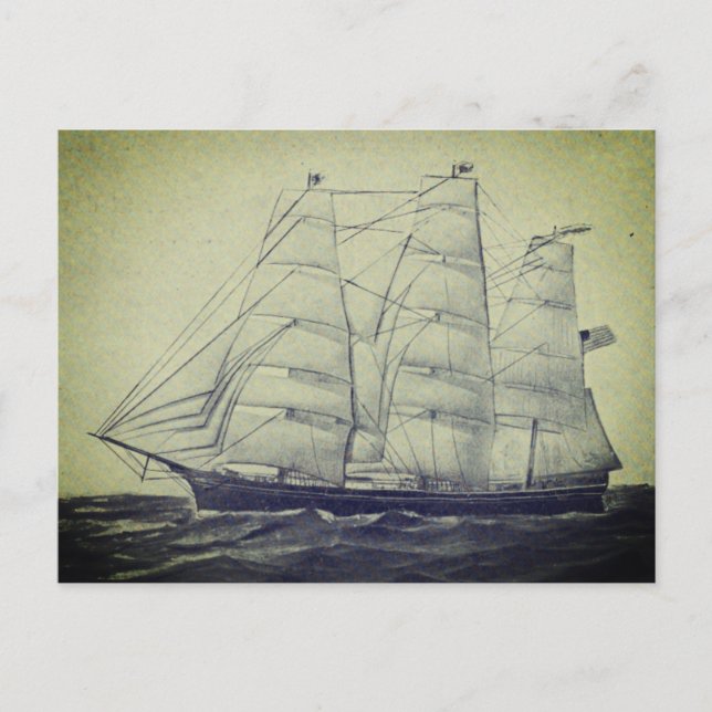 Postal Barco Clipper Young America 1853 (Anverso)