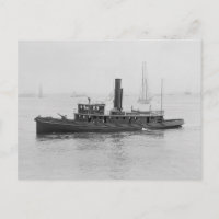 Barco de bomberos en el puerto de Boston, 1906