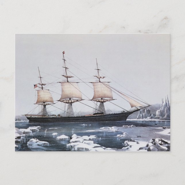 Postal Barco de Clipper "Red Jacket" (Anverso)