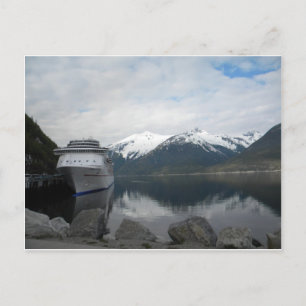 Postal Barco de crucero atracado en Skagway, Alaska