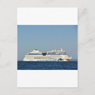 Postal Barco de crucero colorido