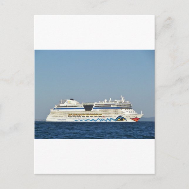 Postal Barco de crucero colorido (Anverso)