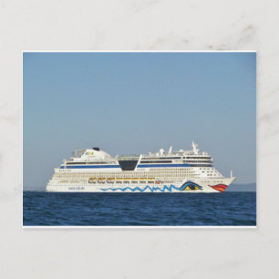 Postal Barco de crucero colorido