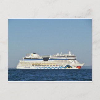 Postal Barco de crucero colorido