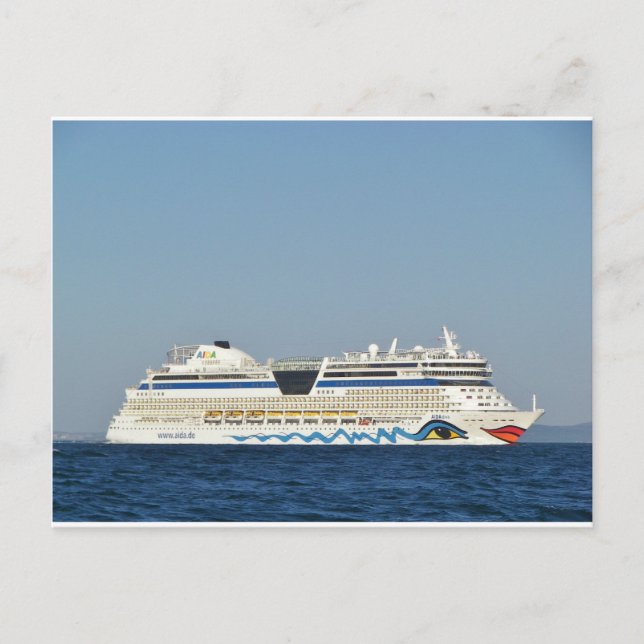 Postal Barco de crucero colorido (Anverso)