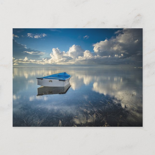 Postal Barco De Fila En El Agua (Anverso)