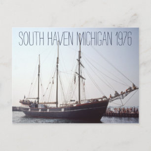 Postal Barco de la Azotea de South Haven Michigan 1976