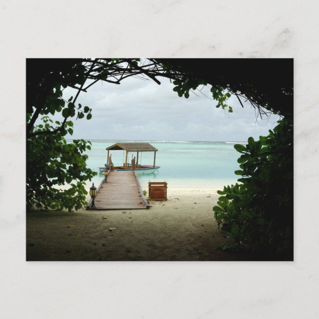 Postal Barco de la isla de Maldivas (Anverso)