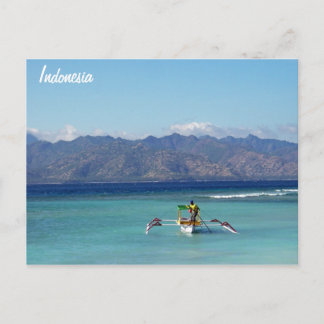 Postal Barco de las islas Gili