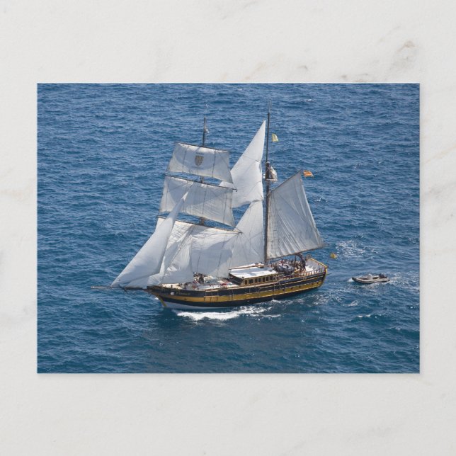 Postal Barco de navegación hermoso (Anverso)
