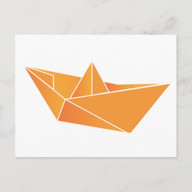 Postal Barco de Origami (Anverso)