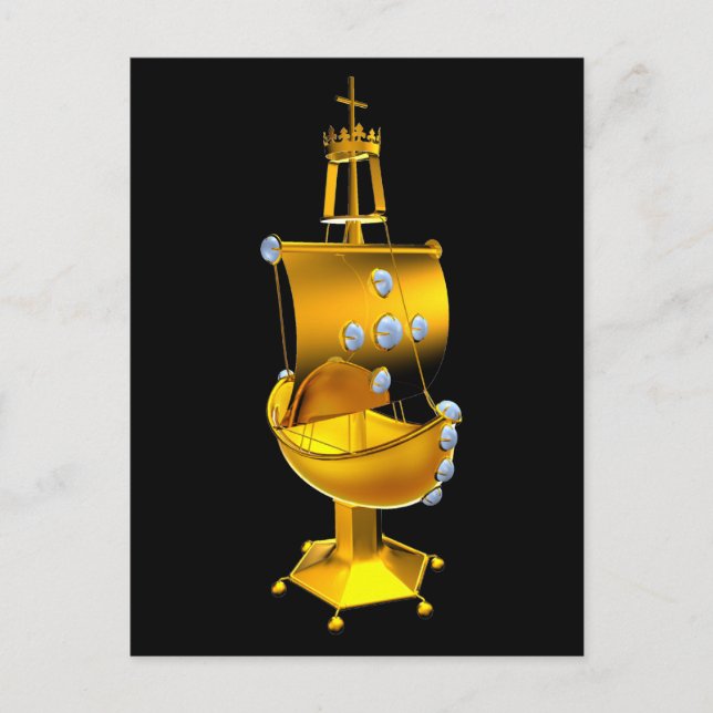 Postal barco de oro (Anverso)