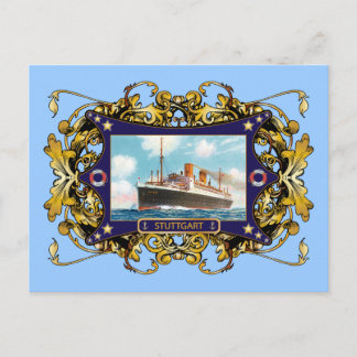 Postal Barco de pasajeros Stuttgart Vintage Steamship