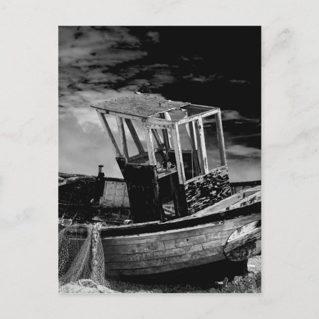 Postal Barco de pesca de época. (Anverso)