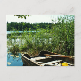 Postal Barco de remo de madera