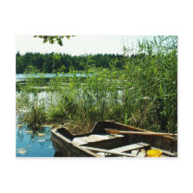 Barco de remo de madera