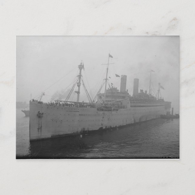 Postal Barco de vapor de época (Anverso)