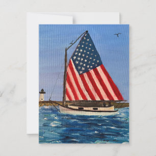 Postal Barco de vela americano