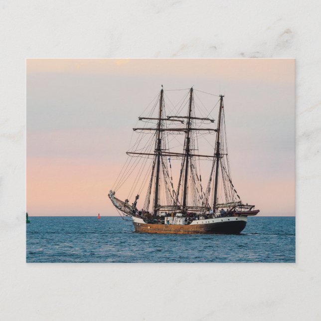 Postal Barco de vela en el Mar Báltico (Anverso)