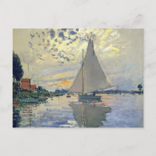 Postal Barco de vela en Le Petit-Gennevilliers, por Claud