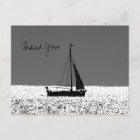 Barco de vela en Sparkling Sea Gracias Postcard