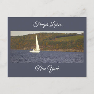Postal Barco de vela en un lago Postcard