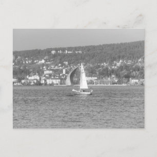 Postal Barco de vela Lago Zurich