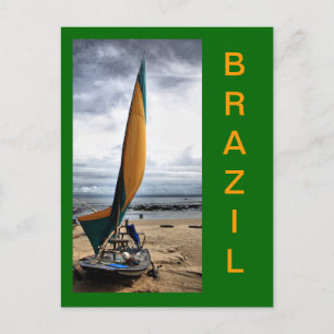 Postal Barco de vela tradicional brasileño