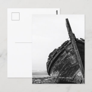 Postal Barco de vela tradicional del río Tajo quemado y d