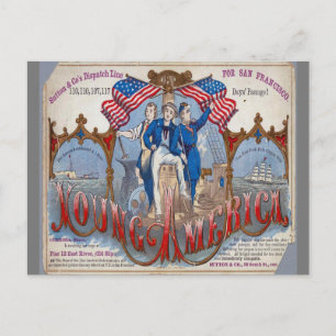 Postal Barco de vela Young America Clipper