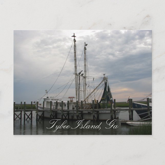 Postal Barco del camarón (Anverso)