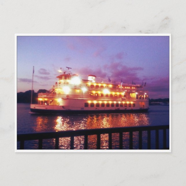 Postal Barco del río Savannah Georgia (Anverso)