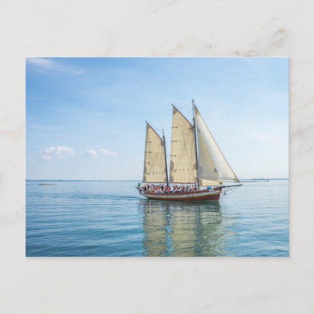 Postal Barco en el lago (Anverso)