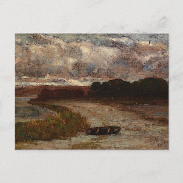 Postal Barco en la costa - Edward Mitchell Banister (Anverso)