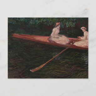 Postal Barco en la Europa - Claude Monet - c1890