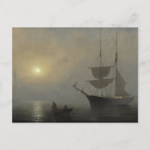 Postal Barco en niebla, puerto de Gloucester de Fitz Henr